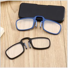 Reading glasses new fashion clip nose portable personality old light mirror