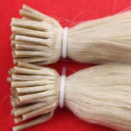 613 Bleach Blonde Remy Pre Bonded Human Hair Extension 100g Straight Fusion Hair Keratin Capsules I Tip Colourful Hair
