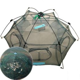 New Folded Umbrella design 80x80cm/100X100cm Folding Crab fish Minnow Fishing Trap Cast Net Fishing-Net,Terminal Tackle