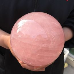 105-110mm Large size Natural Pink Rose Quartz Magic Crystal Ball Sphere reiki Healing for sale Home Decorations Free shipping