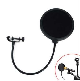 1pc Black Double Layer Studio Microphone Mic Wind Screen Pop Philtre For Speaking Recording