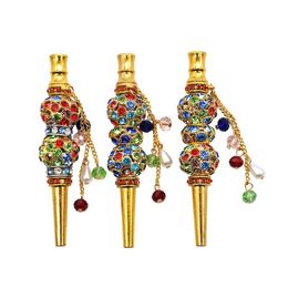 Newest Hookah Shisha Colourful Silicone Glass Pipe Accessories Diamond Drip Tip Easy To Carry Clean High Quality Decoration Unique Design