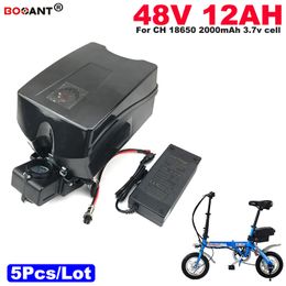 Free Shipping Wholesale 5pcs/Lot Electric car Lithium Battery 48V 12AH 13S 6P E-Bike Battery pack for Bafang BBSHD 1000W Motor