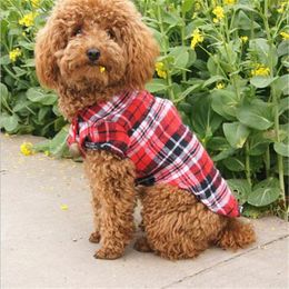 CW011 Pet dog clothes retro classic plaid shirt pet supplies Cute Dog Puppy clothing for dogs Shirt three Colors