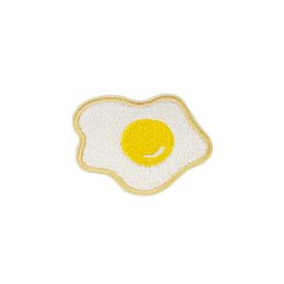 Diy Delicious Fried Eggs Patches for Clothing Iron on Stripe Embroidered Applique Cute Patch for Fabrics Badges Garment Accessories Patches