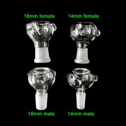 Thick Glass Slides Bowl Pieces Bongs Bowls Funnel Rig Accessories 14mm 18mm Male Female Heady Smoking Water pipes dab rigs Bong Slide