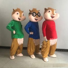 2018 Hot sale Sale Alvin and the Chipmunk Characters Cartoon Mascot Costume Anime Christmas