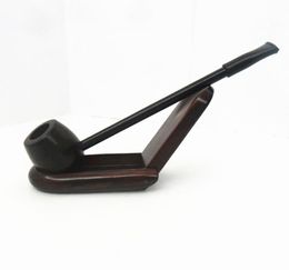 Ebony mariner, round bottom solid wood pipe hammer, old straight thin rod Mini fittings