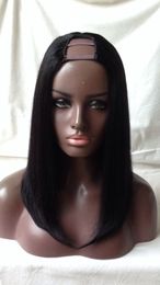 824 inch 130 density u part bob cut brazilian virgin hair lace wigs small medim large size for black women