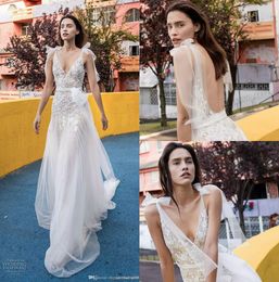 liz martinez beach wedding dresses v neck backless wedding gowns floor length robe de marie boho wedding dress