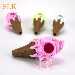 4.3 inch Tobacco Smoking Pipes ice-cream shapes of the silicone water pipe tpbacco smoking accessories dab rigs