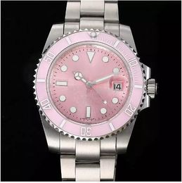 Mechanical Mens Top quality 116610LN Pink Dial Ceramic Bezel Stainless Steel Sapphire Glass Mirror Automatic Wonen Wonens XH6BH