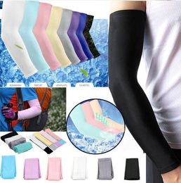 2 Pairs Tactel Cooling Arm Sleeves Cover Sun UV Pair Protection Sports Outdoor