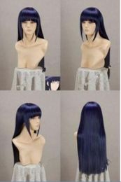 Ly & CS cheap sale dance party cosplays>>> HOT !!!! Narutos Shippuden Hinata Hyuga Blue&Black Mixed Cosplay Wig 80cm