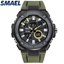 SMAEL Brand Fashion Watch Men LED Casual 5Bar Dive Sport Watches Style Men's Quartz Digital Watch relogio masculino