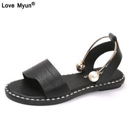 Women Sandals 2018 Summer Gladiator Sandals Soft Leather Sandal Shoes Women Ladies Flip Flop Flats Heel Sandalia Plataforma998