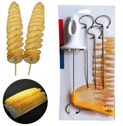 Potato Twister Tornado Slicer Manual Cutter Spiral Chips Kitchen Cooking Maker