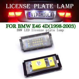 2pcs/set Error Free Car Led Licence Plate Led Light Lamp DC12v White 6000K For BMW E46 1998-2003