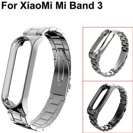 Newest watchband Strap Stainless Steel Wrist Strap Metal Watch Bands Bracelet for mi band 3 Watchbands