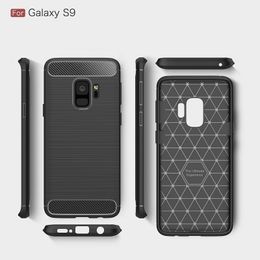 CellPhone Cases For Samsung Galaxy S9 TPU Carbon Fibre heavy duty case for Galaxy S9 Plus cover Free DHL shipping
