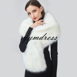 Bridal Wraps Shawl 2019 Fashion Faux Fox Fur Marriage Shrug Bride Winter Wedding Bridesmaid Party Boleros Ivory Factory Sale Big Discount