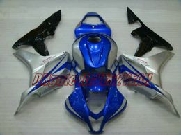 Motorcycle Fairing kit for Honda CBR600RR 07 08 CBR 600RR F5 2007 2008 CBR600 ABS Blue silver Fairings set+Gifts HX11