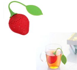 Strawberry shape silicone tea infuser strainer silicone tea filler bag ball dipper SN119