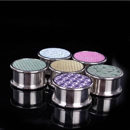 Zinc alloy flat 3D sticker inner diameter 40mm3 layer grinder smoking accessories wholesale accessories