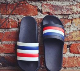 2017 männer und frauen mode kausalen flache gummi sandalen sommer im freien strand rutsche sandalen hausschuhe 2 farben euro36-45