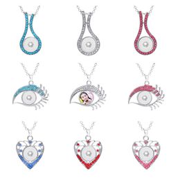 dye sublimation button necklace pendant for women heart eyes shape necklaces pendants for hot transfer printing blank gifts