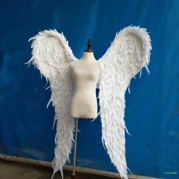 Costumed adult's Unique white ANGEL wings Display Party wedding grand event DIY decorations props Variable modeling EMS Free shipping