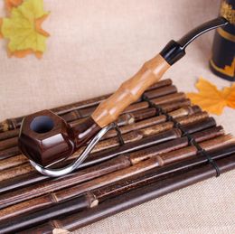 Six corners, solid wood grinding, ebony pipe, high-end men's boutique, ebony filter pipes.
