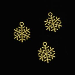 133pcs Zinc Alloy Charms Antique Bronze Plated snowflake snow Charms for Jewelry Making DIY Handmade Pendants 19*15mm