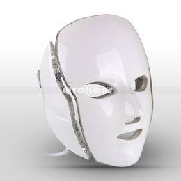 PDT 7 Color LED Light Face Beauty Machine LED Facial Neck Mask With Microcurrent for Skin Whitening Device