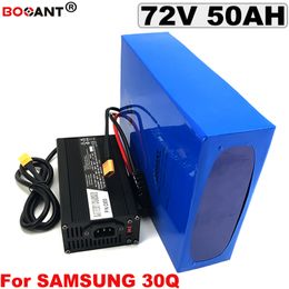For Bafang BBS 5000W Motor E-Bike Lithium Battery 72V 50AH for Samsung 30Q 18650 cell 72V Electric Bicycle Battery Free Shipping