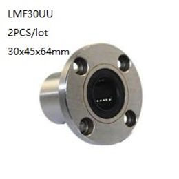 2pcs/lot LMF30UU 30mm linear ball bearings flanged linear bushing flanged linear motion bearings 3d printer parts cnc router 30x45x64mm