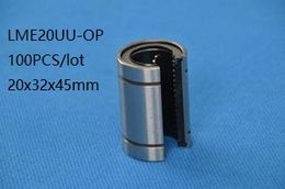 100pcs/lot LME20UU-OP LME20UUOP LME20-OP 20mm open type linear sliding bushing linear motion bearings 3d printer parts cnc router 20x32x45mm