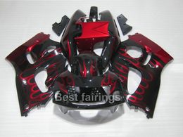 High quality fairing kit for SUZUKI GSXR600 GSXR750 SRAD 1996-2000 black red GSXR 600 750 96 97 98 99 00 fairings GV34