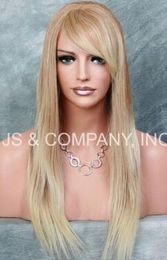 100% HUMAN HAIR Long NEW STRAIGHT Strawberry Blonde Mix WIG IHHI 613-27