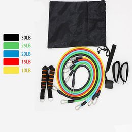 11 Pcs/Set Latex Resistance Bands Crossfit,Training Exercise Yoga Tubes Pull Rope,Rubber Expander Elastic Bands For Fitness