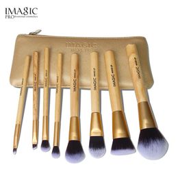 IMAGIC Make Up Brushes 8 pcs Brush Set Kit Professional Nature Brushes Beauty Essentials Makeup Brushes With Bag