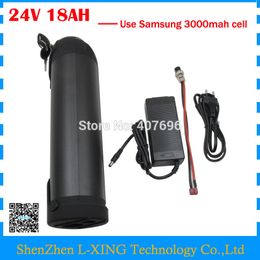 Free customs fee 24V lithium ion battery 24V 18AH battery 24V Water bottle battery use samsung 3000mah cell 3A Charger