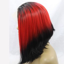 Ombre Red Black Short Hair Online Shopping Ombre Red Black Short