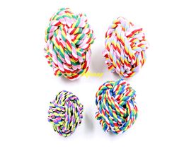 100pcs/lot 5.5cm 7cm 9cm Pet dog play ball toys dog cotton rope puppy play toys teeth cleaning toys