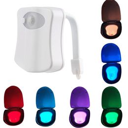 LED Luces nocturnas para baños con Sensor de Movimiento de 8 colores Adjustable lighting Packing Color box SN1066