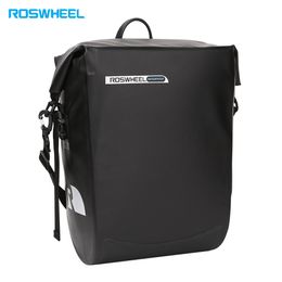 ROSWHEEL Water Resistant Bicycle Rear Rack Bag Hanging Pannier 20L large capacity, be able to carry various Travelling necessities