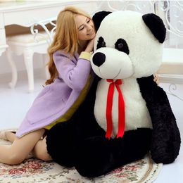 Dorimytrader New Giant Cute Soft Animal Panda Plush Toy Big Stuffed Cartoon Pandas Doll Pillow Kids Present 59inch 150cm DY60469