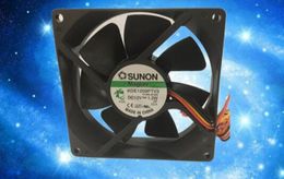 Original SUNON 90*90*25 KDE1209PTV3 DC12V 1.2W 3 line magnetic levitation silent cooling fan