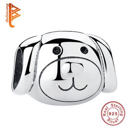 Pug 100% 925 sterling Silver lovely Animal Pug Dog Head charm Beads Fit donne braccialetti e collane fai da te gioielli Pug 100% 925 sterling Silver lovely Animal Pug Dog Head charm Beads Fit donne braccialetti e collane fai da te gioielli