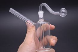 high quality Newest Coloured Travel Mini Bongs Glass Blunt Bong Bubbler Joint Smoking Bubble Small Water Pipe Hand water Pipe with 10mm pot